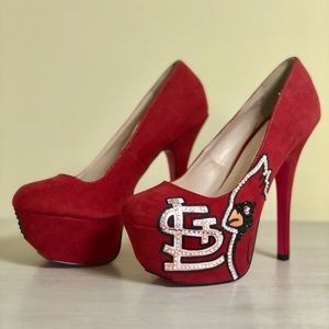 St. Louis Cardinals Personalized Red Heels